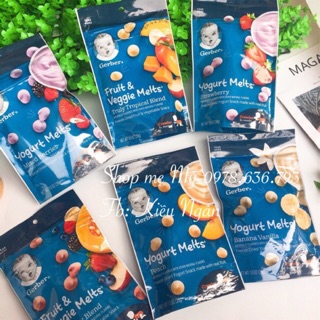 Sữa chua khô Gerber, hoa quả nhiều vị Mỹ 28g