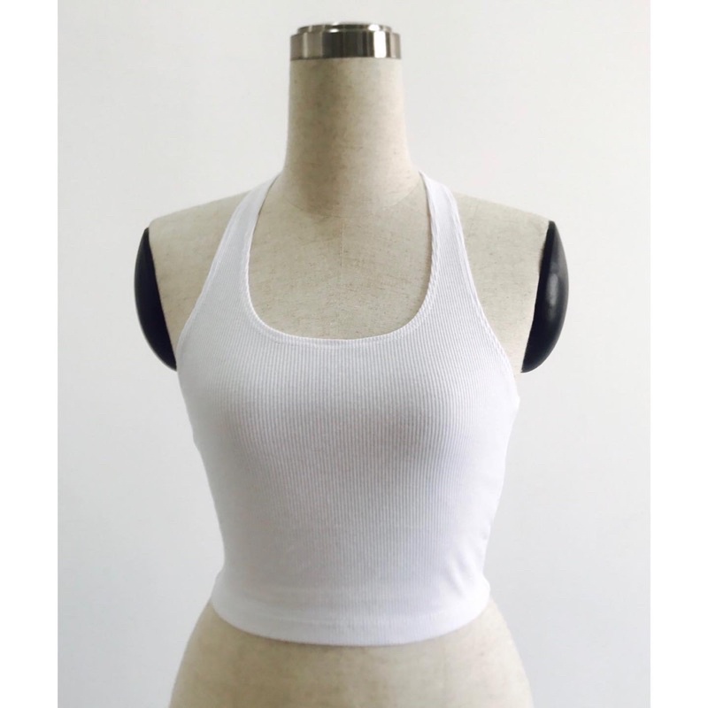 Ribbed halter croptop