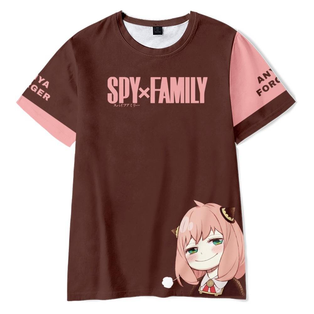 Áo Thun Tay Ngắn Dáng Rộng In Hình Anime SPY X FAMILY Thời Trang Thường Ngày Cho Unisex