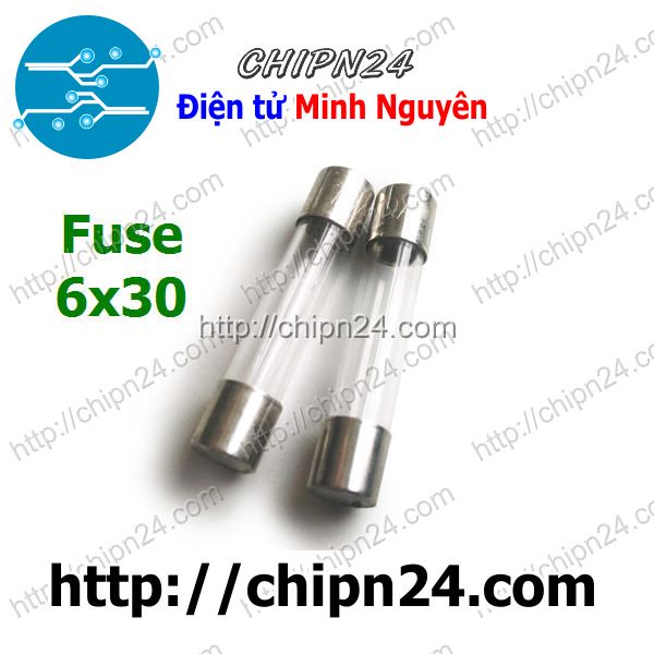 [5 CÁI] Cầu Chì Ống 6x30mm 2A 250V