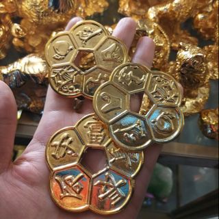 Đồng tiền hoa mai mạ vàng 24k