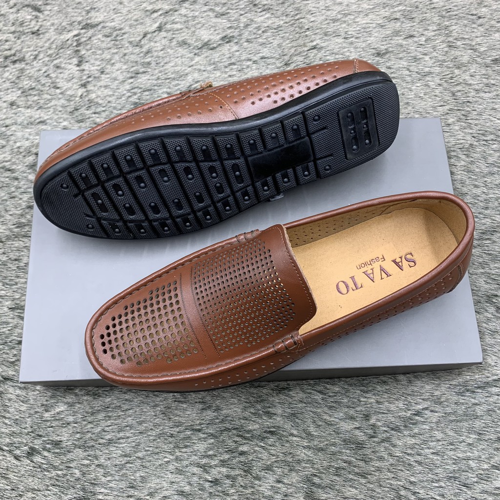 Giầy lười hè nam đục lỗ siêu thoáng