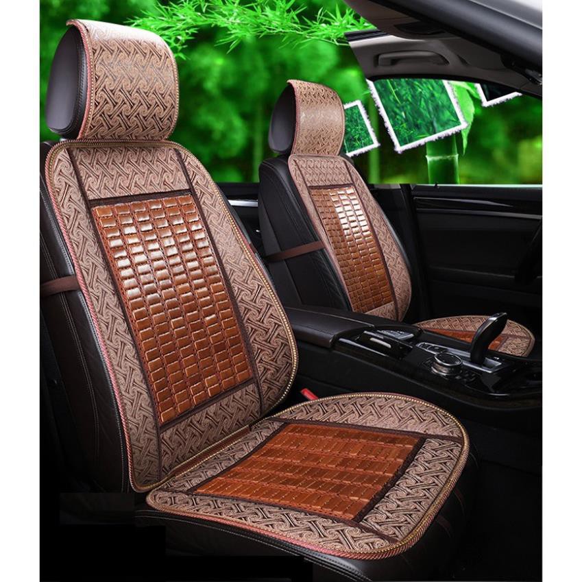 Bọc ghế chiếu trúc chiếu tre lót ghế xe hơi ô tô thoáng khí chống nóng 2 màu thời trang