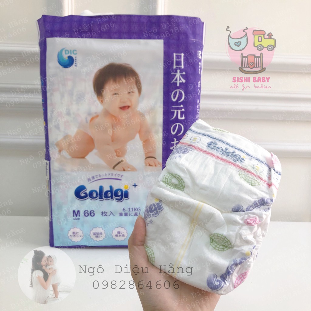 Bỉm GOLDGI+ MẪU MỚI 2020 Nhật Bản Dán/Quần (Đủ size N92/S84/M66/L48/XL44/XXL32)