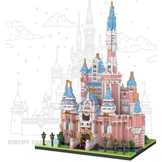 Lego lắp ráp khối xây dựng các hạt nhỏ ba chiều có độ khó cao dành cho trẻ em trai và gái Đồ chơi lâu đài Disne