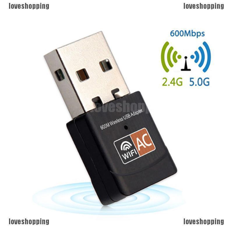USB thu sóng wifi tốc độ 600Mbps 2.4G / 5G Hz kèm phụ kiện | BigBuy360 - bigbuy360.vn