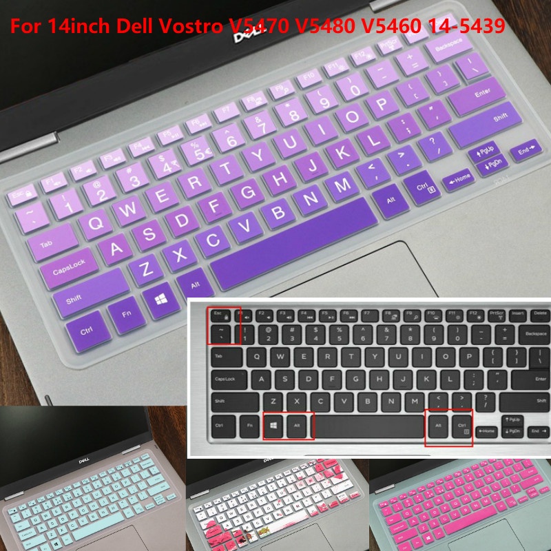 Miếng Dán Bảo Vệ Bàn Phím Silicon Mềm Siêu Mỏng Cho Dell Vostro V5470 V5480 V5460 14-5439 14inch