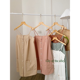 Váy 2 dây trơn chiffon