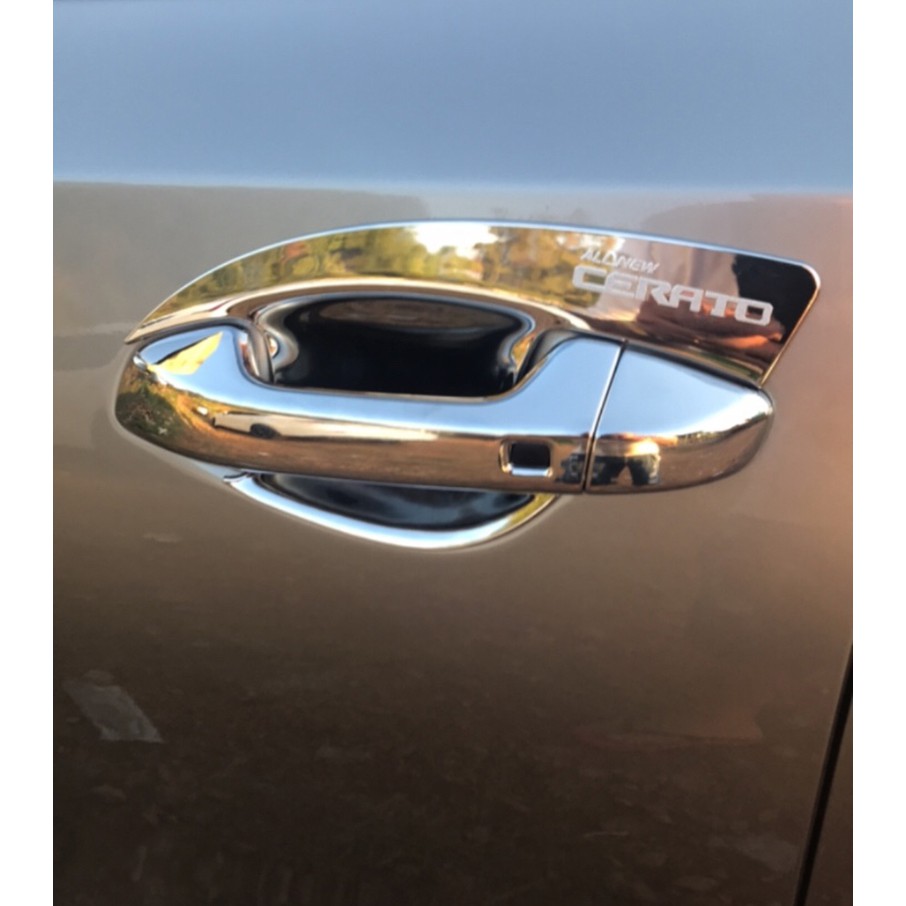 Ốp Tay + hõm cửa Kia cerato 2019 2020 2021 2022 mạ crom cao cấp