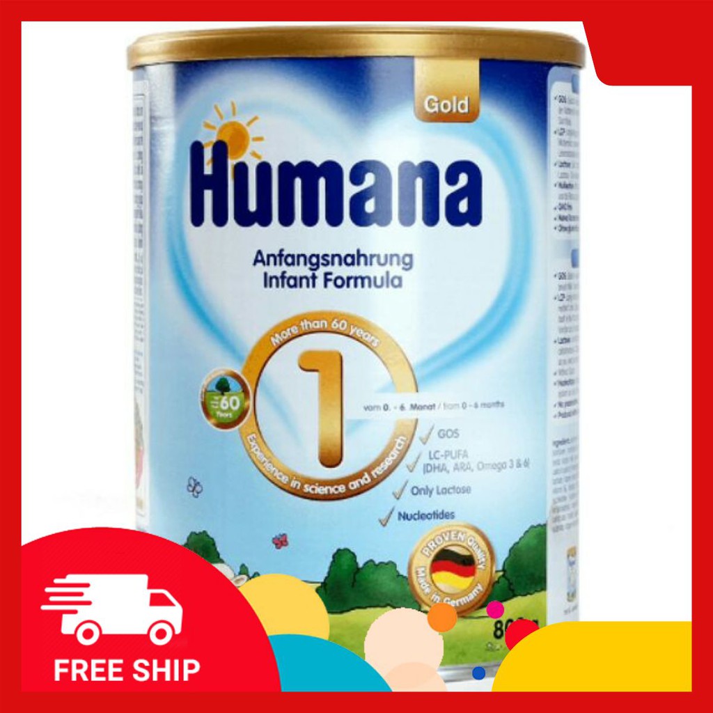 Sữa bột Humana Gold số 1, Lon 800g