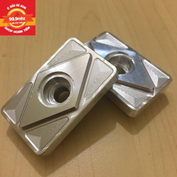 Nắp Tăng Sên Âm Exciter/ Winner/ Sonic/ Satria/ Raider Nhôm CNC Kèm 2 Ốc Lục Giác 8li40 Mẫu Hình Thoi