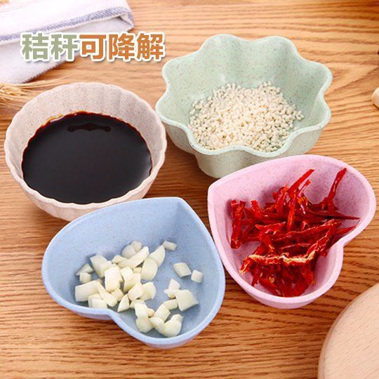 Set 4 Chén Đựng Nước Chấm, Gia Vị Bằng Lúa Mach