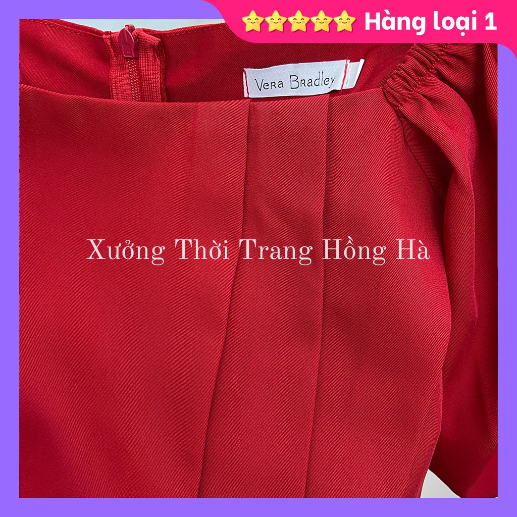 ✅🎯 Ảnh Thật 100% 🎯✅ Váy Lụa Tay Phồng Cổ Vuông Phong Cánh☘️ Lụa hàn ( 3 màu ) | BigBuy360 - bigbuy360.vn