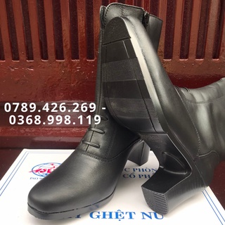 Boot Nữ Da Bò Cao Cấp Giày Ghệt Nữ Mã 606C