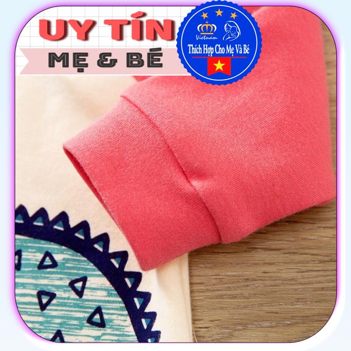 BodySuit giáng sinh noel cho bé,áo liền quần dễ thương dài tay kiểu khủng long tím đỏ (2356),cotton 100%,Aiueo Nhật.