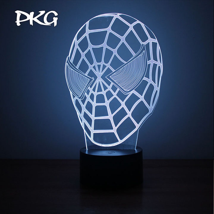 Đèn Ngủ Led 3D Hình Người Nhện Spider Man nháy sáng 16 màu