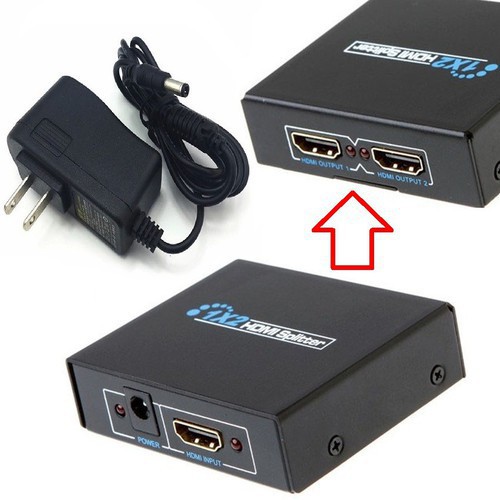 Bộ chia HDMI 4K khuếch đại tín hiệu công suất 3D tách HDCP 1080p 1 vào 2 ra✔ Bộ chia HDMI 1 ra 2 – HDMI Splitter -dc887