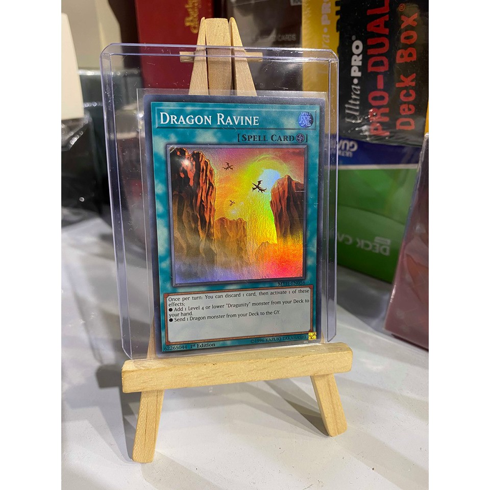 [ Dưa Hấu Yugioh ] Lá bài thẻ bài Dragon Ravine - Super Rare - Tặng bọc bài nhựa bảo quản