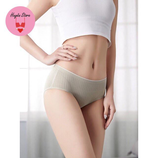 Set 5 Quần Lót Nữ Cotton Gân Tăm Không Đường May Siêu Kháng Khuẩn CT-06