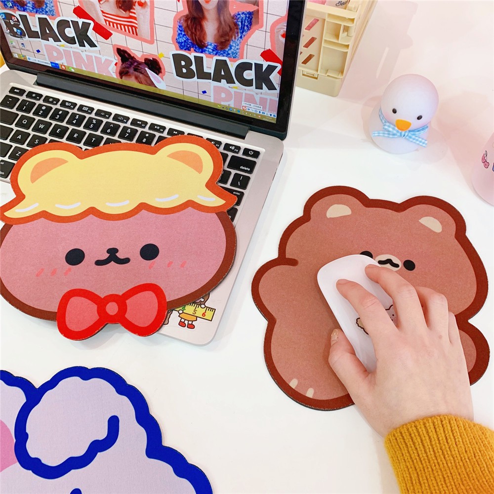 &lt;Video Review&gt;Miếng Lót Pad Chuột Silicon Chống Trượt / Thấm Thảm Lưới Hình Họa Tiết Gấu Thỏ Cute Teeci579