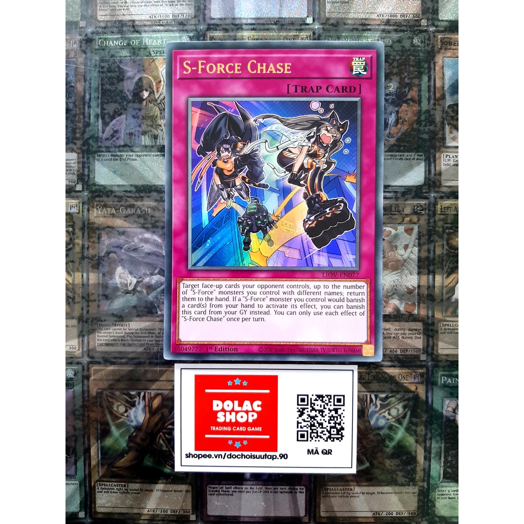 [ ĐỖ LẠC SHOP ] THẺ BÀI YUGIOH TRAP - S-Force Chase - LIOV-EN077 - Ultra Rare 1st Edition