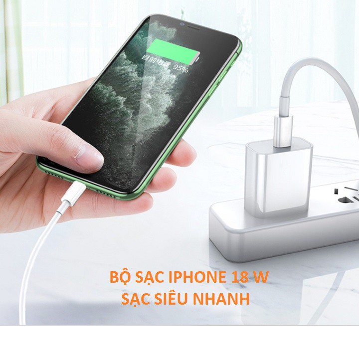 BỘ SẠC NHANH IPhone 11 Pro Max công suất 18W USB-C hàng chính hãng { SẠC CỰC NHANH } CÔNG NGHỆ PD