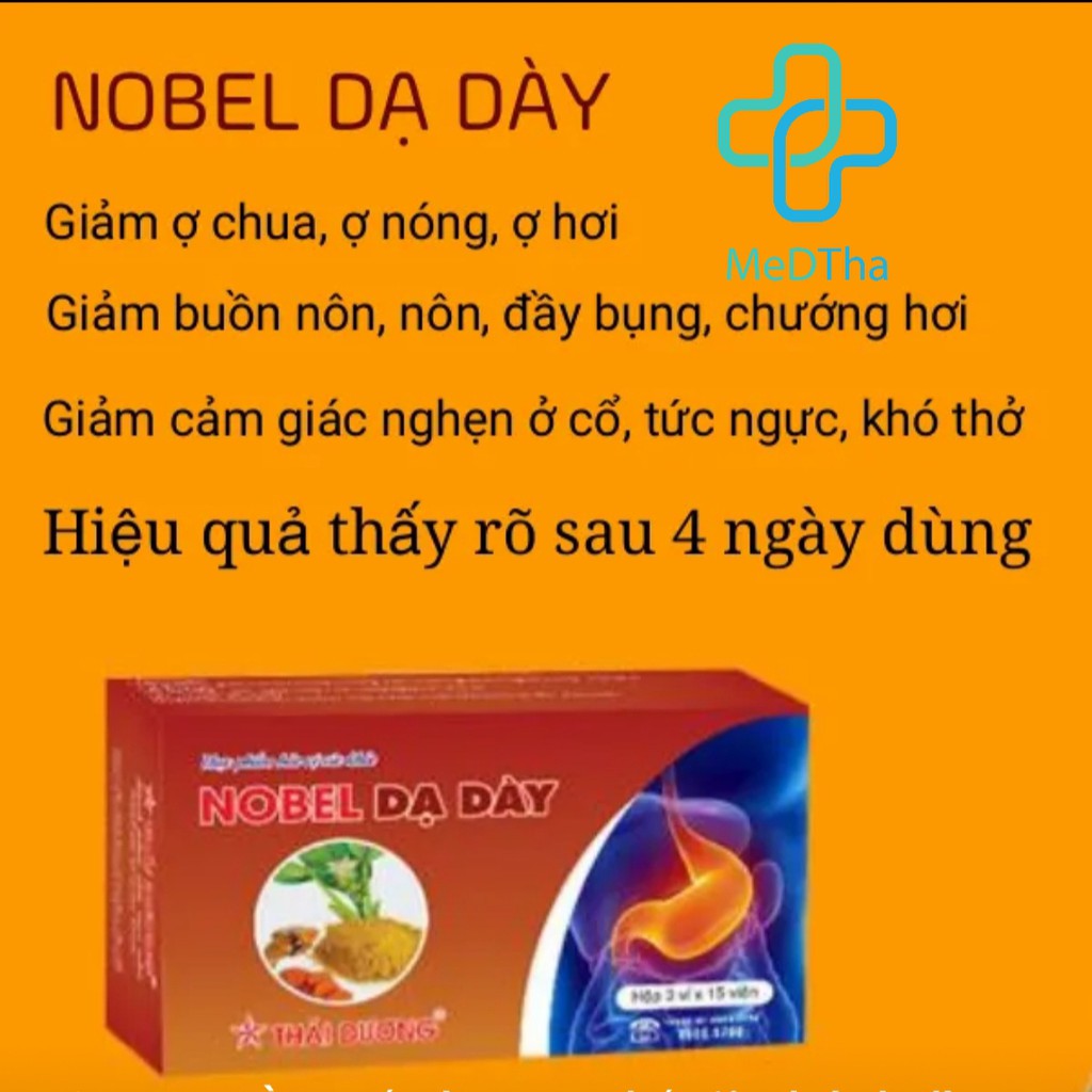 Nobel Dạ Dày Sao Thái Dương - Hỗ trợ giảm đau, giảm viêm loét dạ dày tá tràng, ợ hơi, ợ chua (45 viên) [Chính hãng]