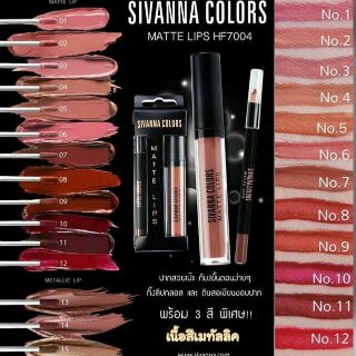 Son Kem Lì Sivanna Colors Matte Lips kèm chì môi