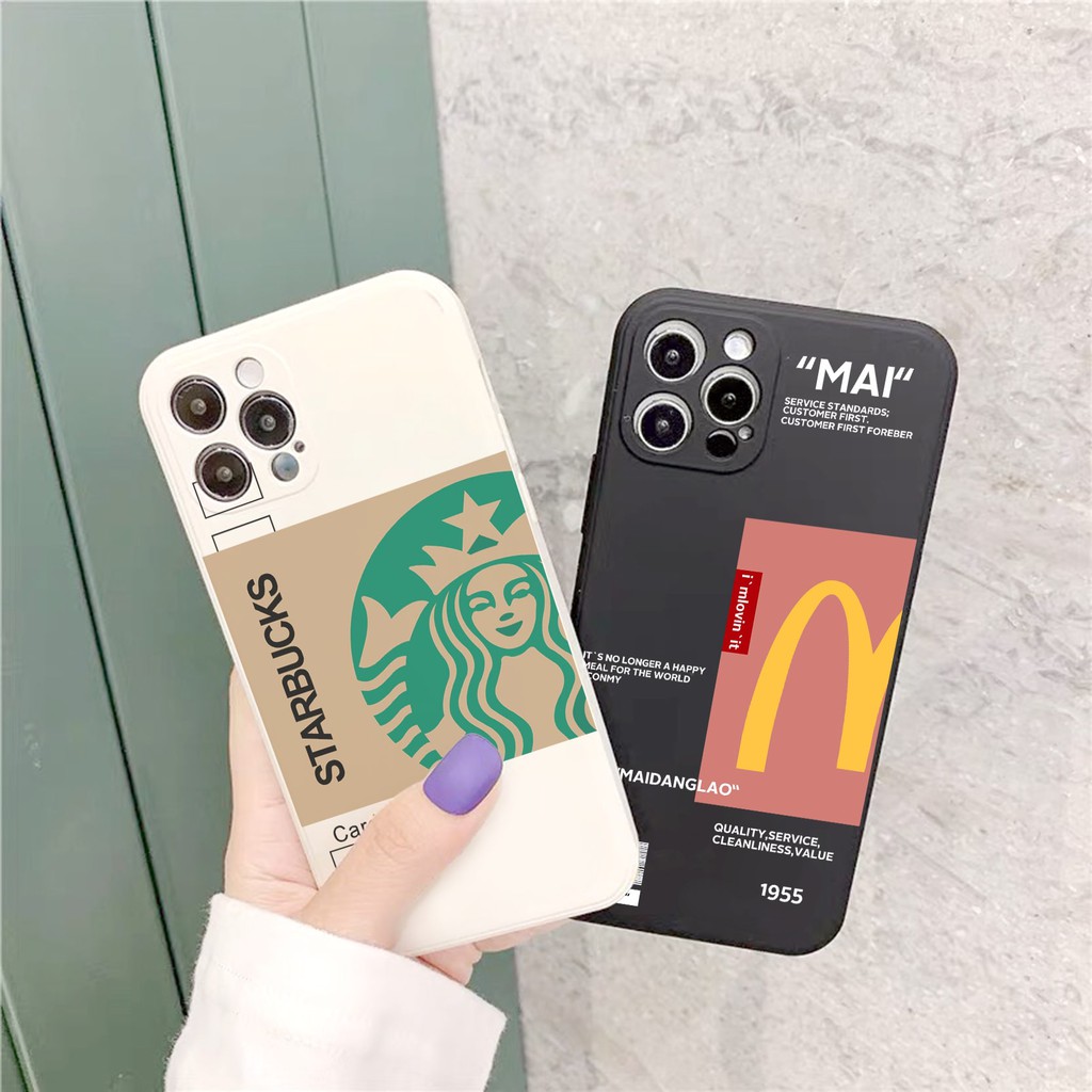 Ốp lưng iphone Fast Food cạnh vuông 6/6plus/6s/6splus/7/7plus/8/8plus/x/xr/xs/11/12/13/pro/max/plus/promax