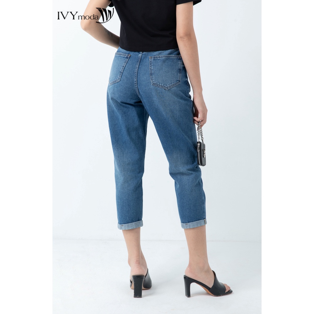 Quần jeans nữ dáng lửng IVY moda MS 25B7935