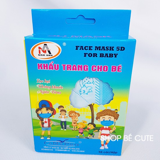 Khẩu trang trẻ em 5D Mask FAMAPRO Nam Anh cho bé 1-4 tuổi