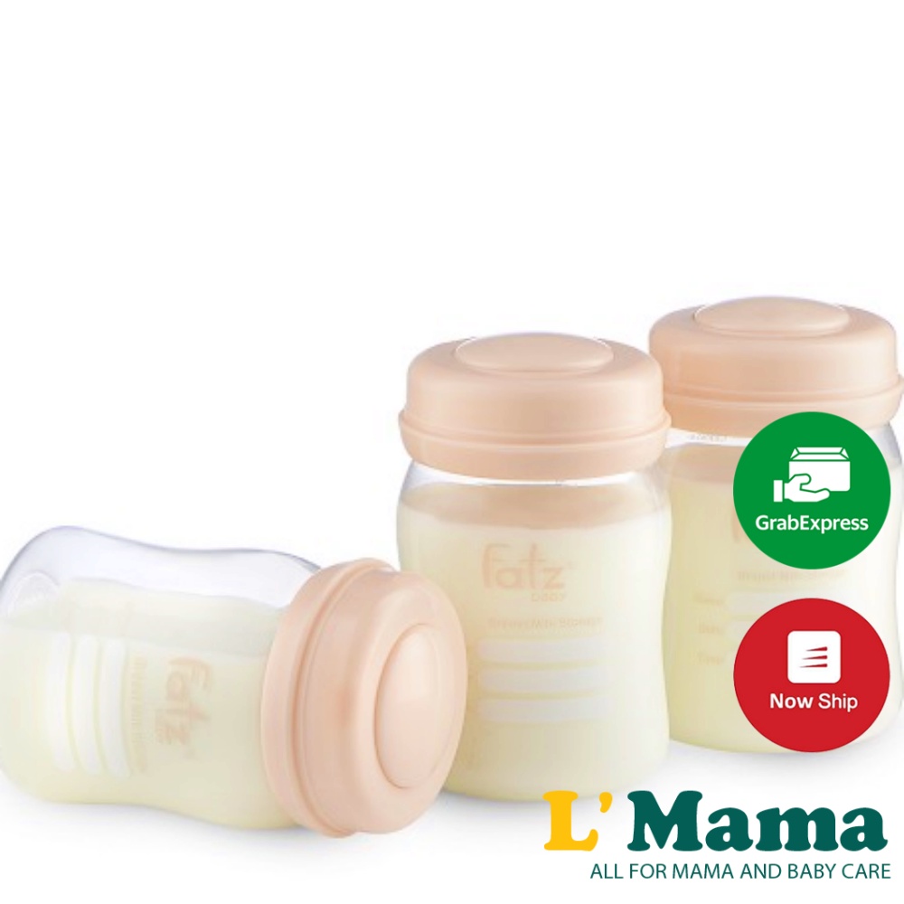 Bộ 3 Bình Trữ Sữa Mẹ 150ml  Chính Hãng FatzBaby / FB0120N Không Chưa BPA