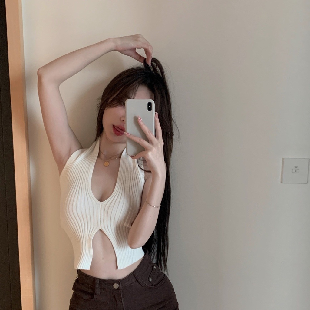 QADCOL  Áo crop top Thời Trang Nữ