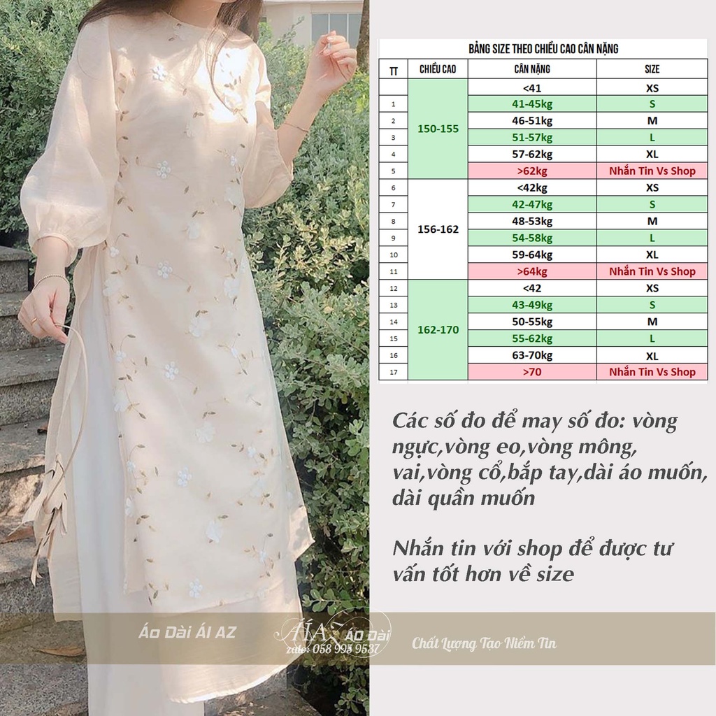 Áo Dài Cách Tân Nữ BigSize Dáng Suông Cổ Tròn Tay Lỡ RC02