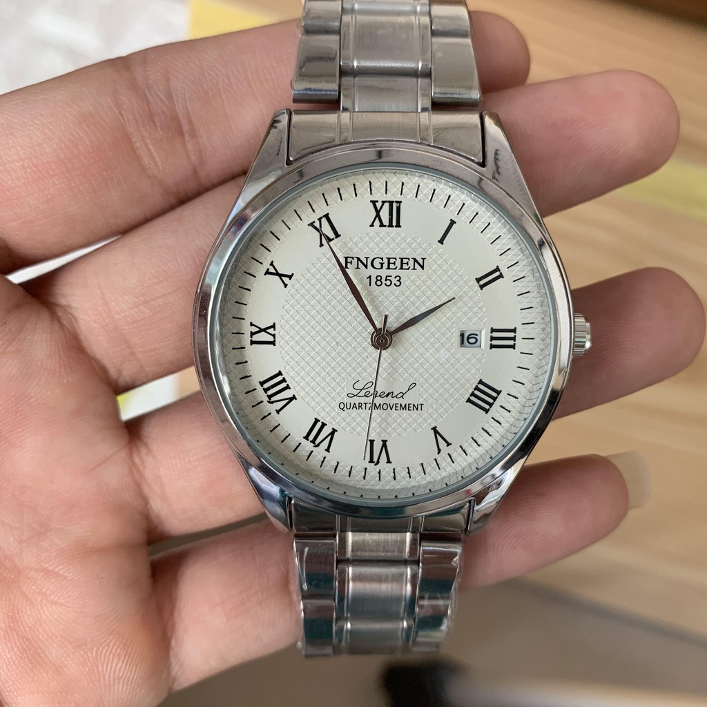 Đồng Hồ nam FNGEEN 1853 Màu Trắng Dây Thép Không Gỉ Cao Cấp, Mặt Kính Tráng Sapphire, Chống Xước, Chống Nước | BigBuy360 - bigbuy360.vn