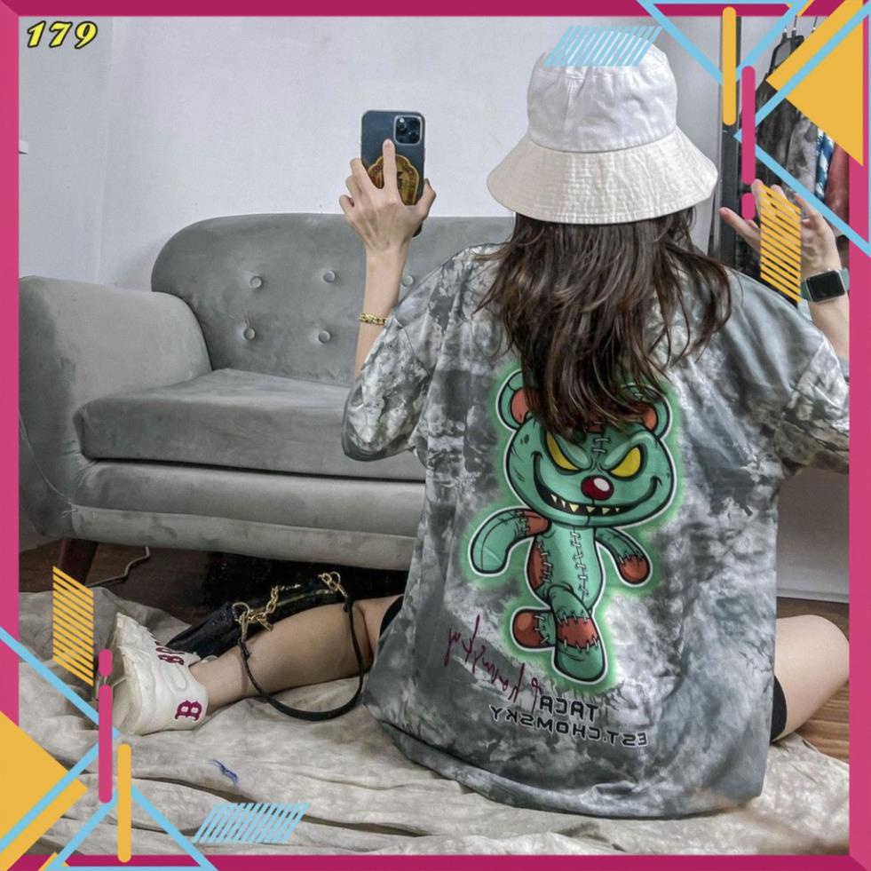 Áo Thun Loang Màu Xám Bạc, Áo Phông Tay Lỡ Nam Nữ chất cotton mịn mát 🍀Lindsie Store🍀