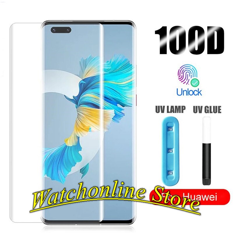 Cường lực UV Full màn cong cho Huawei Mate 20 Pro P30 Pro Mate 40 Pro Mate 40 Pro+ P40 Pro+ P40 pro cảm ứng mượt mà