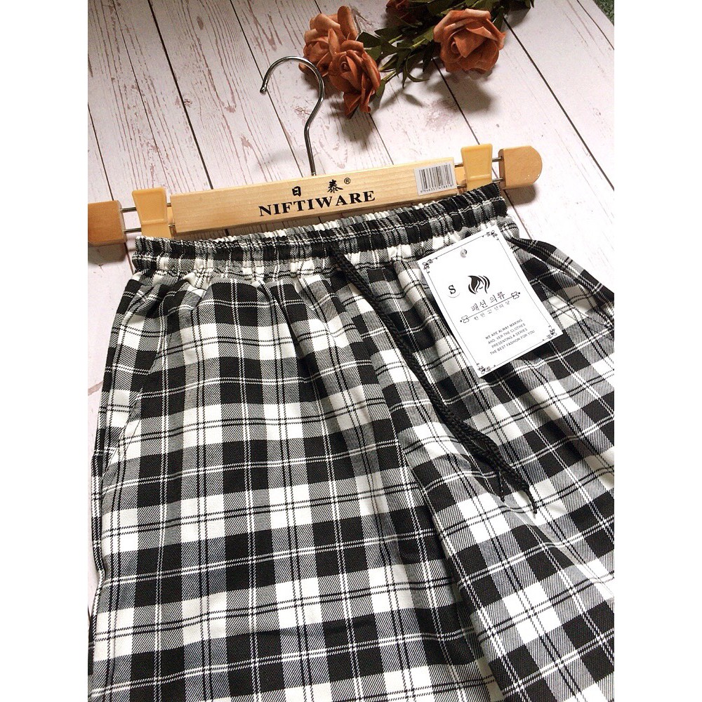 Quần Kẻ Caro Nữ, Quần Caro Bo Gấu Rút Dây Dáng Thể Thao Hàng QC Loại 1 Chất Thô (Ảnh Thật Và Video Tự Quay) | BigBuy360 - bigbuy360.vn