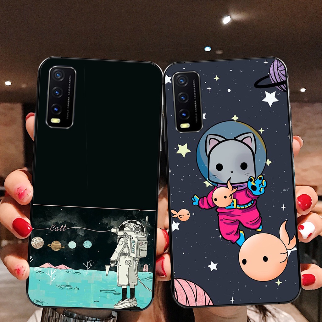 Ốp lưng Vivo Y12S - Vivo Y20 - Vivo Y20S - Vivo Y51 2020 - Vivo V20 mẫu  vũ trụ cute đáng yêu, ốp phi hành gia