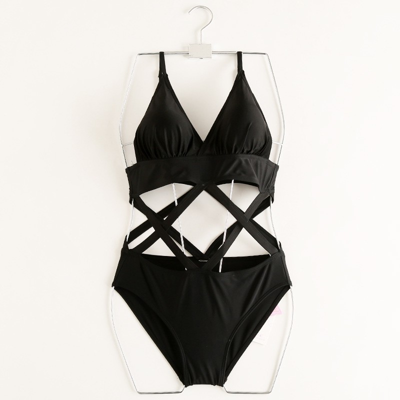 [LẺ SIZE 43-48kg] - Bộ bơi liền thân cách điệu sexy quyến rũ, quần tam giác, dây đan độc lạ cá tính | KT028