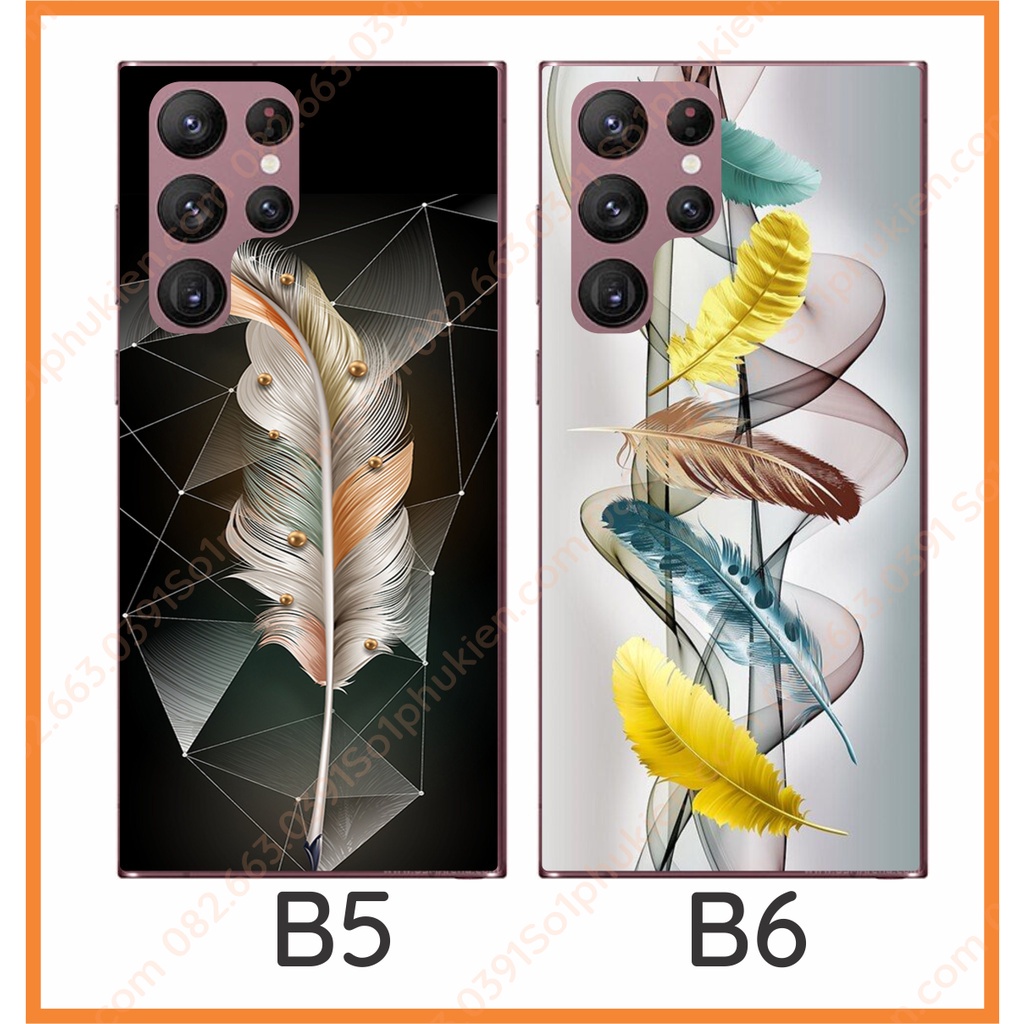 Ốp lưng Samsung S22 / S22+ (s22 plus) / S22 ultra 5G (s22ultra) S23 Ultra mặt lưng ép kính chống bể hình đẹp sắc nét