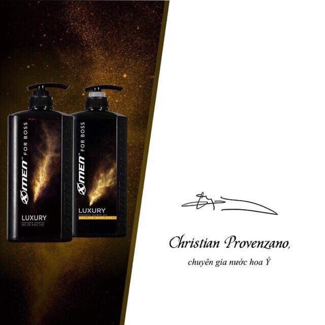 Combo Dầu gội X-Men For Boss Gold Luxury nước hoa nước hoa 650g và sữa tắm 650g