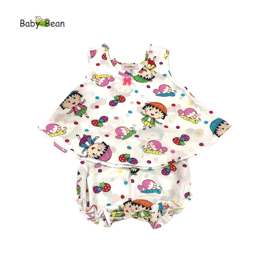 [MÃ THƯƠNG HIỆU YÊU THÍCH Voucher giảm 10%] Đồ Bộ Tol Xòe phôm chữ A Bé Gái BabyBean (20kg-42kg)