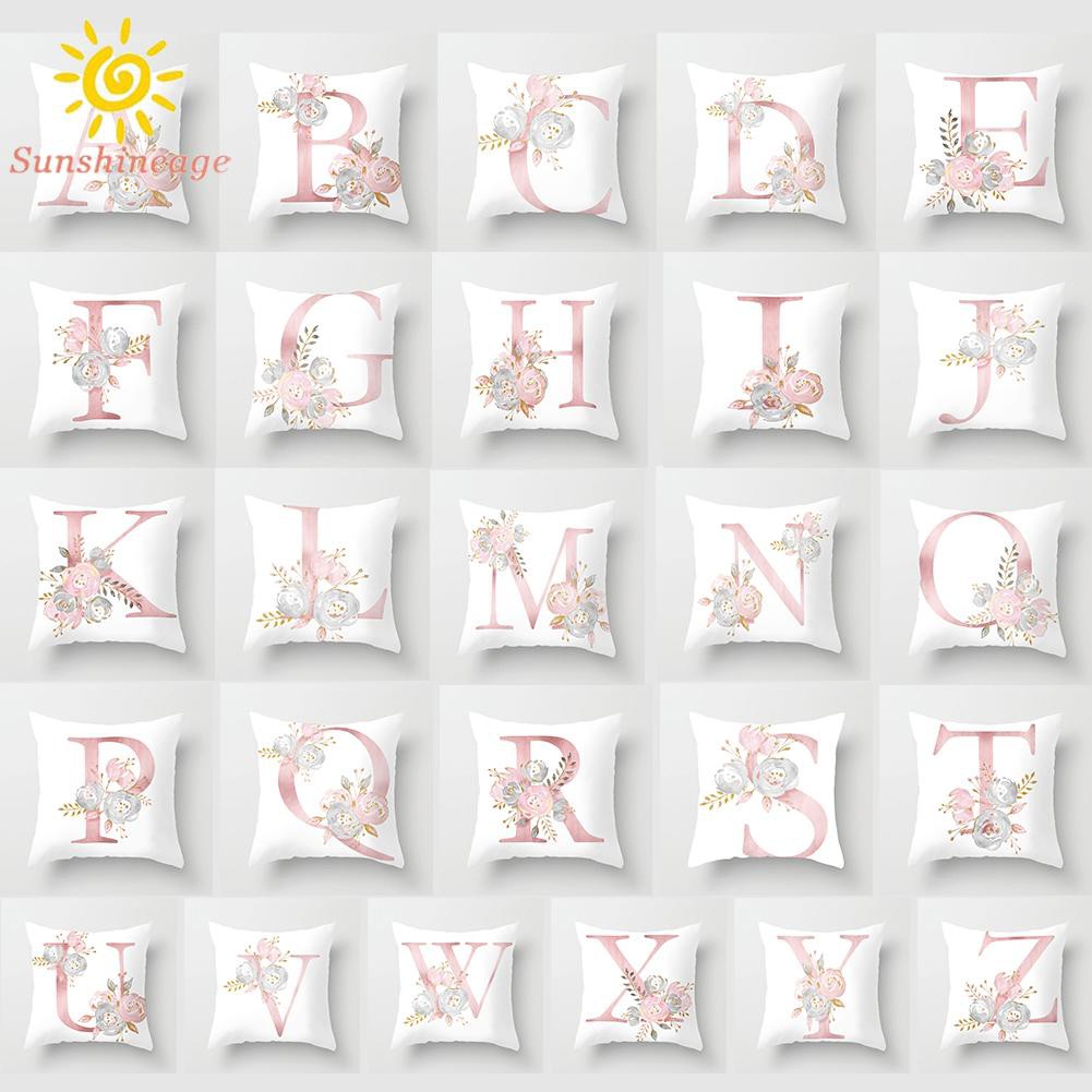Áo Gối Khổ 45x45cm Họa Tiết 26 Chữ Cái Tiếng Anh