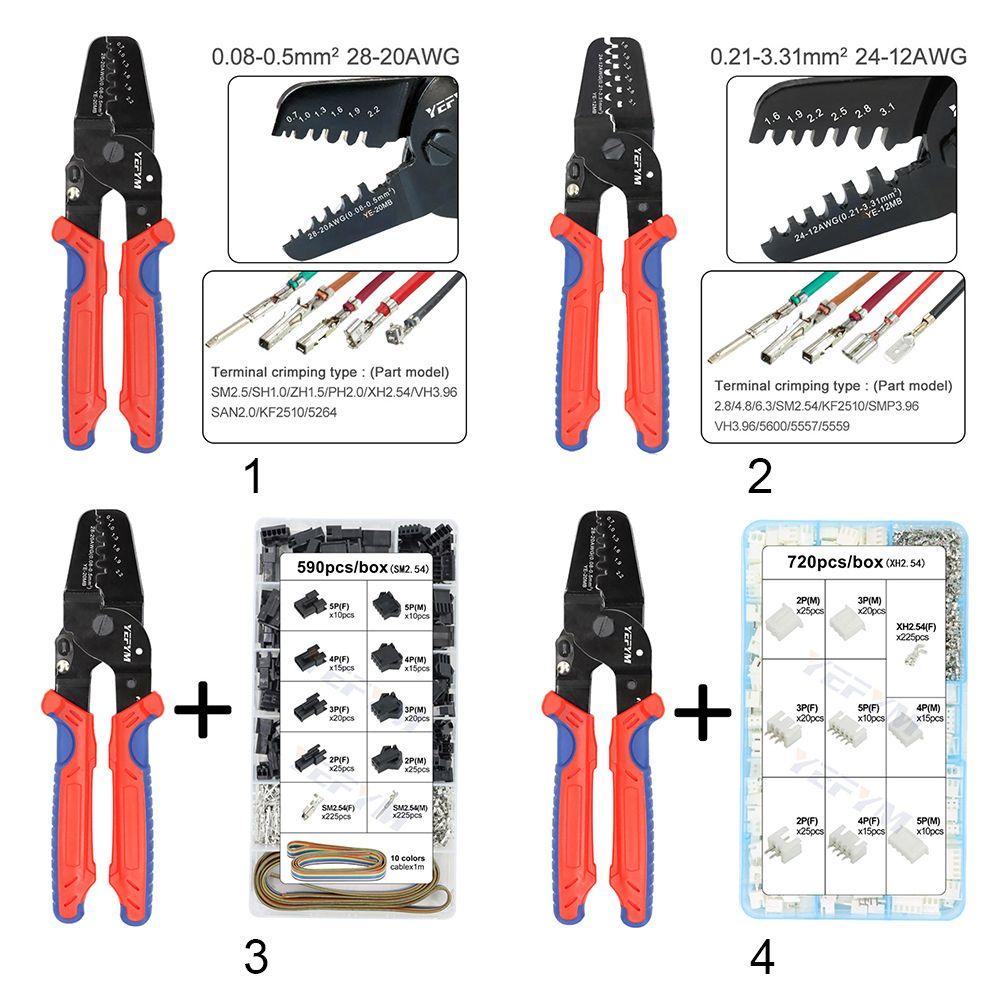 LANSEL Bộ Kìm Uốn Dây Điện SH1.0 / ZH1.5 / PH2.0 / XH2.54 / SM2.54 Chuyên Dụng