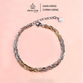 Lắc Tay Bạc Minh Canh Jewelry - Mắt Xích Xi 3 Màu