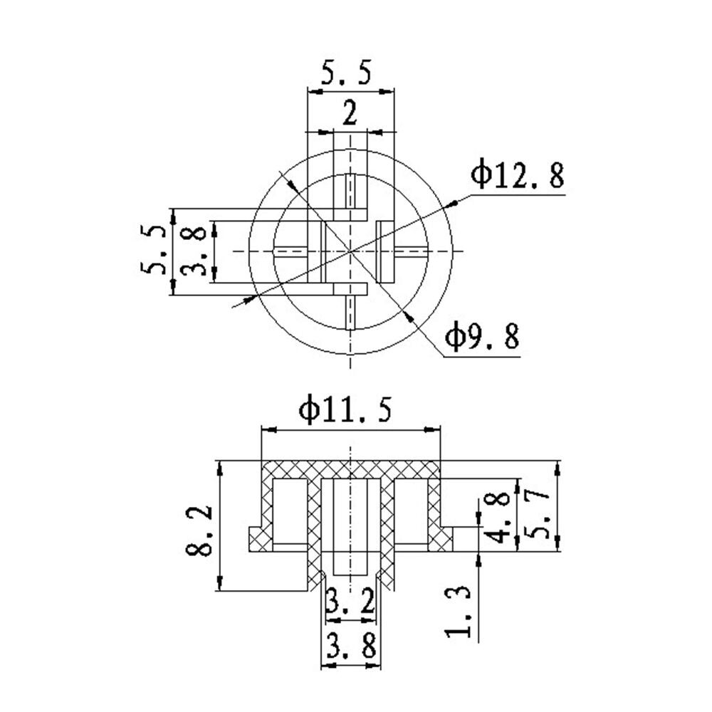 Gói 5 Mũ nút nhấn 12*12*7.3 loại tròn A24