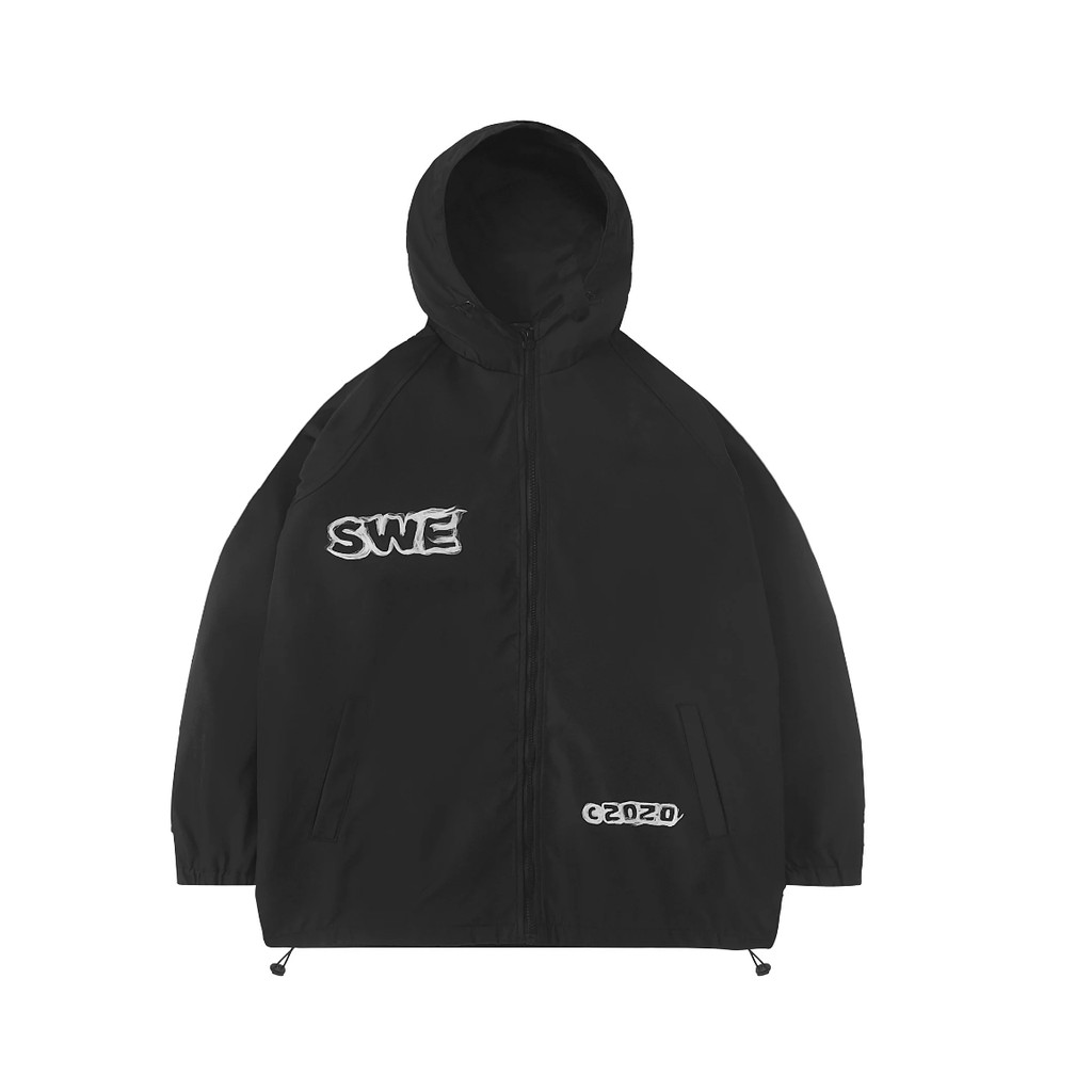 Áo khoác nam nữ unisex SMOKE JACKET Black dù hai lớp thoáng mát chính hãng