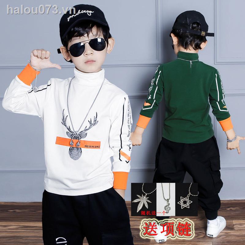 Áo Thun Dài Tay Cổ Tròn Thời Trang Thu Đông Hàn Quốc Dành Cho Bé Trai 6-7 - 8-10 Tuổi 13 Tuổi