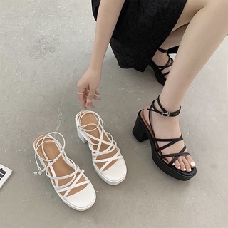 GiÀY CAO GÓT 3319 PHỐI DÂY ĐẾ CAO 7CM